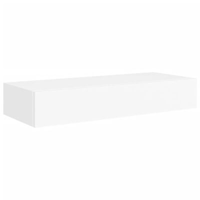 vidaXL Estantes con cajón de pared 2 uds blanco MDF 60x23,5x10cm