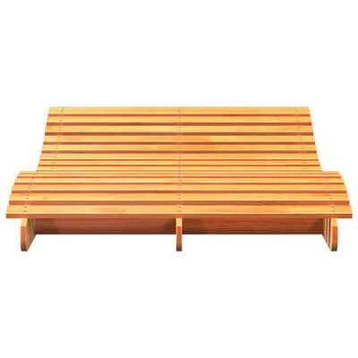 vidaXL Tumbona de madera maciza de pino marrón cera 205x110x31,5 cm