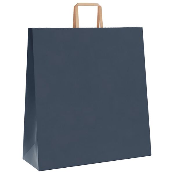 vidaXL Bolsas de papel con asas 250 uds azul 45x17x48 cm