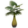vidaXL Planta de palma artificial 9 hojas 65 cm verde