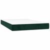 vidaXL Cama box spring con colch&oacute;n terciopelo verde oscuro 120x200 cm