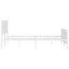 vidaXL Estructura cama sin colch&oacute;n con estribo metal blanco 180x200 cm