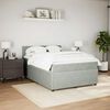 vidaXL Cama box spring con colch&oacute;n terciopelo gris claro 140x200 cm