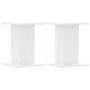 vidaXL Soportes de plantas 2 uds madera ingenier&iacute;a blanco 30x30x40 cm