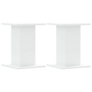 vidaXL Soportes de plantas 2 uds madera ingenier&iacute;a blanco 30x30x40 cm