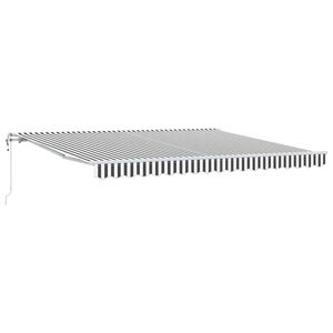 vidaXL Toldo retr&aacute;ctil autom&aacute;tico gris antracita y blanco 400x300 cm