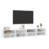 vidaXL Muebles de pared TV 2 uds madera ingenier&iacute;a blanco 100x30x30 cm