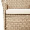 vidaXL Set comedor de jard&iacute;n 9 pzas con cojines rat&aacute;n sint&eacute;tico beige
