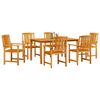 vidaXL Conjunto de Comedor de Jard&iacute;n 5 pcs Marr&oacute;n