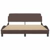 vidaXL Estructura de cama Dover cuero sintético marrón 160x200cm