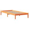 vidaXL Estructura de cama sin colch&oacute;n madera maciza marr&oacute;n 90x190 cm