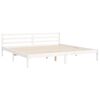 vidaXL Estructura de cama con cabecero madera maciza blanco 200x200 cm