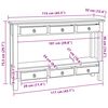 vidaXL Mesa Consola Marr&oacute;n 115 x 32 x 75,5 cm Madera de Caoba S&oacute;lida