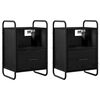 vidaXL Armario Colgante para la Mesa de Noche 2 uds. Roble Negro