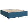 vidaXL Cama box spring con colch&oacute;n terciopelo azul 200x200 cm
