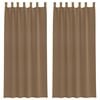 vidaXL Cortinas de voile con trabillas, 2 unidades, marr&oacute;n claro, 140x225 cm