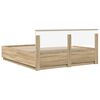 vidaXL Estructura de cama con cabecera Roble Sonoma 200 x 200 cm