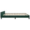 vidaXL Estructura cama sin colch&oacute;n terciopelo verde oscuro 180x200 cm