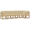 vidaXL Conjunto de sof&aacute;s de exterior 6 uds. y Beige Poli&eacute;ster