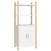 vidaXL Aparador alto madera contrachapada blanco 60x40x141 cm