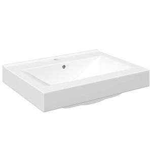 vidaXL Lavabo de cer&aacute;mica rectangular con orificio de grifo 60x46 cm