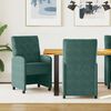 vidaXL Sillas de Comedor con Ruedas 2 pcs Verde oscuro 58 x 67 x 97 cm