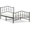 vidaXL Estructura cama sin colch&oacute;n con estribo metal negro 107x203 cm