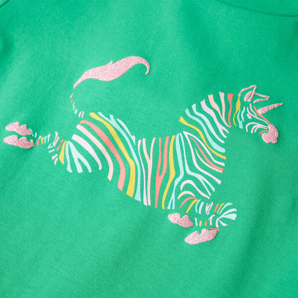 Camiseta infantil verde neón 128