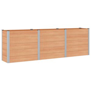 vidaXL Arriate elevado Marr&oacute;n 300 x 50 x 91 cm WPC y Aluminio