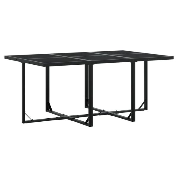 vidaXL Set de comedor jard&iacute;n 11 pzas con cojines rat&aacute;n sint&eacute;tico negro
