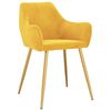 vidaXL Sillas de comedor 2 unidades de terciopelo amarillo