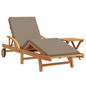 vidaXL Tumbona 2 uds. Madera de Acacia S&oacute;lida Taup&eacute;