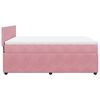 vidaXL Cama box spring con colch&oacute;n terciopelo rosa 140x190 cm