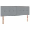 vidaXL Cama tipo Box Spring con colch&oacute;n Gris claro 160 x 200 cm tela