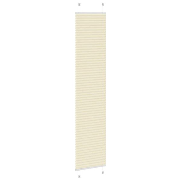 vidaXL Estor Plisado crema 50x200 cm Tela Ancho 49,4 cm Poli&eacute;ster
