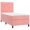 vidaXL Cama box spring con colch&oacute;n terciopelo rosa 100x200 cm