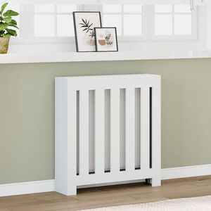 vidaXL Cubierta de radiador madera de ingenier&iacute;a blanco 78x20x82 cm