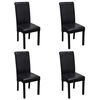 vidaXL Sillas de comedor 4 unidades cuero sint&eacute;tico negro