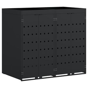 vidaXL Almacenamiento para Contenedor Rueda con Techo para Plantas para Contenedor de 240L