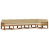 vidaXL Conjunto de sof&aacute;s de exterior con coj&iacute;n 6 pcs Natural y Beige