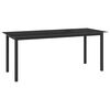 vidaXL Mesa de jard&iacute;n de aluminio y vidrio negro 190x90x74cm