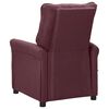 vidaXL Sill&oacute;n reclinable el&eacute;ctrico tela color morado