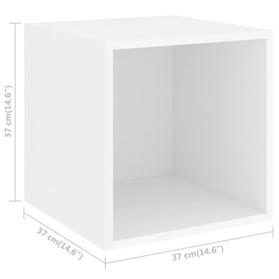 vidaXL Juego de muebles de salón 4 piezas madera ingeniería blanco