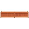 vidaXL Jardineras de exterior 2 uds madera maciza de pino marr&oacute;n cera