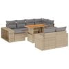 vidaXL Set de sof&aacute;s de jard&iacute;n 11pzas con cojines rat&aacute;n sint&eacute;tico beige