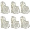 Set de 6 Fundas de color crema para sillas, banquetes y bodas