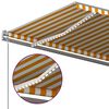 vidaXL Toldo automático LED sensor de viento amarillo y blanco 5x3 m