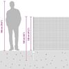 vidaXL Valla con Poste Gris 1,2 x 50 m Acero y PVC