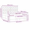 vidaXL Cama tipo Box Spring Gris Claro 200 x 200 cm Terciopelo