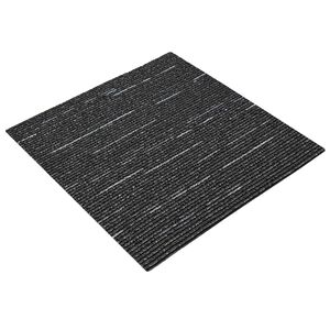 vidaXL Azulejo de alfombra Rayado Negro 50 x 50 cm 20 uds. PP y Bet&uacute;n